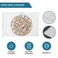 thumbnail image 6 of Coastal Conch Placemats Set of 4, Watercolor Ocean Nautical Beach Seashells Placemats for Dining Table, Place Mats for Kitchen Tabletop, Waterproof Wipeable Dining Table Mats Set, 6 of 9