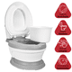 thumbnail image 3 of Baño Entrenador para Niños con Sonido Antideslizante Asiento Acolchado Diseño Realista - Gris, 3 of 7