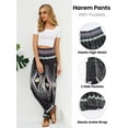 thumbnail image 3 of Women's Harem Pants, High Waist Yoga Boho Trousers with Pockets, 3 of 17
