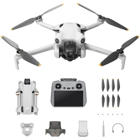 Open Box DJI Mini 4 Pro (DJI RC 2), Folding Mini-Drone with 4K HDR Video Camera, Under 0.549 lbs, 34 Mins Flight Time, 20 km Max Video Transmission Distance, Omnidirectional Vision Sensing