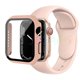 thumbnail image 1 of Cristal, funda y correa para Apple Watch, pulsera de silicona de 44mm, 40mm, 45mm, 41mm, 38mm, 42mm, 44mm para iWatch serie 3, 4, 5, 6, se, 7, 1 of 4