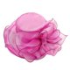 thumbnail image 1 of Sombrero de malla para mujer - Sombrero de ala ancha para boda con estampado floral, poliéster, talla única, 1 of 3