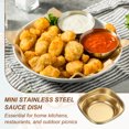 thumbnail image 5 of Uxcell Mini Stainless Steel Sauce Dish, Round Seasoning Bowls for Dipping Sauces and Condiments Gold, 5 of 7