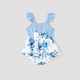 thumbnail image 3 of PatPat Family Matching Sets Blue Plaid Shirt or Cami Top Floral Bottom Belted Ruffle Hem Dress, 3 of 6