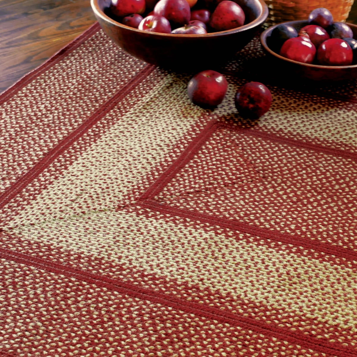 Homespice Dcor 10 x 10" Rectangular York Jute Braided Rugs Walmart