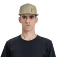 thumbnail image 4 of ZICANCN Alphabet F Pattern Baseball Caps, Trucker Hats for Men And Women, Adjustable Breathable Flat Caps, Natural, 4 of 6