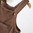 thumbnail image 5 of ZZwxWA Baby Boy Girl Corduroy Bib Overalls Cotton Button Suspender Overalls Plain Romper Loose Jumpsuit Summer Saving, 5 of 6