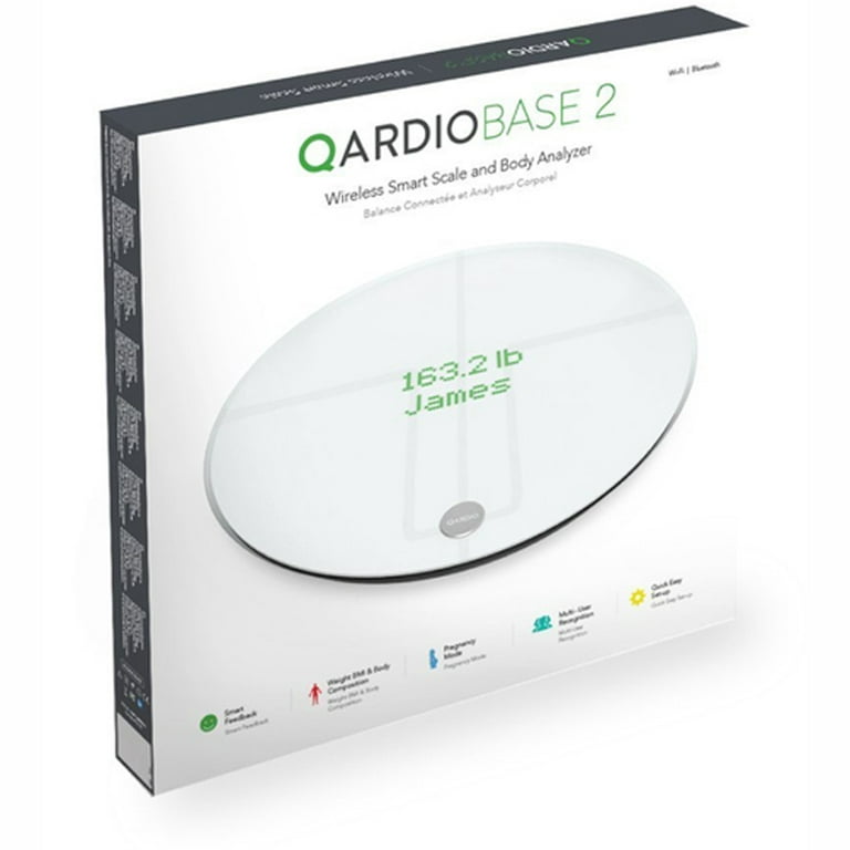 Qardio Base 2 Wireless Smart Scale (White)(B200IAW) with Bluetooth Shower  Speaker 