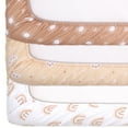 thumbnail image 3 of The Peanutshell Boho Mini Crib, Playard Sheet 3 Pack Set, 3 of 7