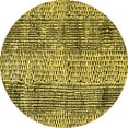 thumbnail image 1 of Ahgly Company Indoor Round Solid Yellow Modern Area Rugs, 8' Round, 1 of 4