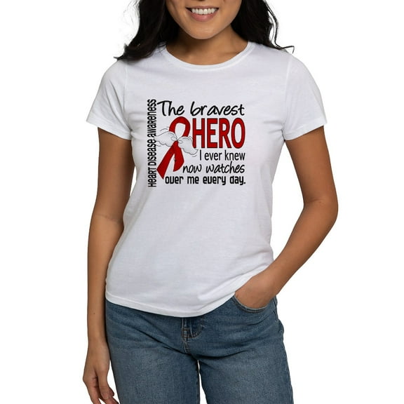 CafePress - Bravest Hero I Knew Heart Disease Women's T Shirt - Women's Classic T-Shirt