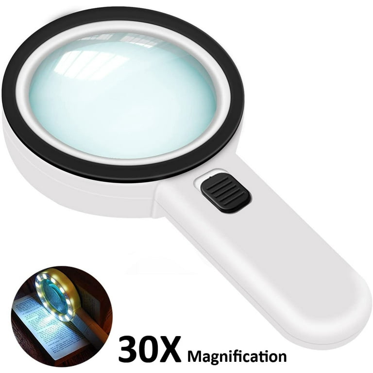Magnifying Glass with 12 LED Lights 30X