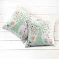 thumbnail image 6 of Ambesonne Cartoon Throw Pillow Cover 2 Pack, Romantic Owls in Love, 16", Mint Green Multicolor, 6 of 7