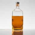 thumbnail image 4 of Square Small Glass Flask Whiskey Bottle Personality Bar Wine Set Home Wine Divider, 4 of 5