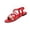 Red, variant on Womens Strappy Flat Sandals Open Toe Lace Up Gladiator Flats Ankle Strap Summer Beach Shoes, Red, 37