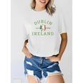 thumbnail image 1 of Women's St. Patrick's Day T-Shirt - Casual Crew Neck, Short Sleeve, Polyester Blend, Machine WashablCamisetas de verano para mujer, manga corta, cuello redondo, casual, lindo, con gráficos, camisetas, 1 of 7