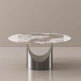 thumbnail image 4 of POVISON-Hobart - Round Glossy Sintered Stone Dining Table, 4 of 6