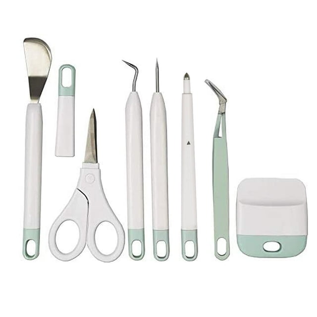 HLONK KingFinger 7 pcs Craft Vinyl Weeding Tools Set Basic Craft Tools for Cricut/Silhouette/Siser Mint