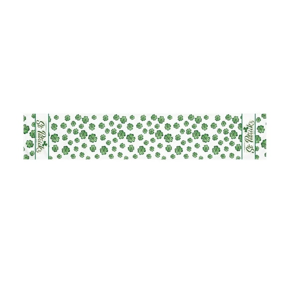 Hyknon Home Decor St. Patrick's Day Linen Table Runner Living Room Dining Table Indoor And Outdoor Holiday Decorative Tablecloth Suitable For Holiday Decorations Party Favors for Holiday Decoration