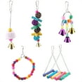 thumbnail image 2 of 5pcs/ Set Colorful Hanging  Toy Set,  Toy Set, Reduce stress, for Parrots Gifts Bird Home, 2 of 8