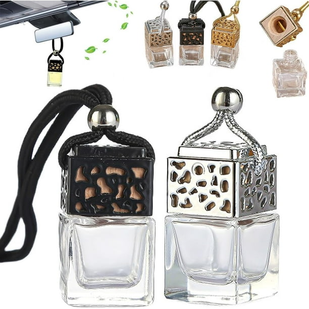Ambientador de coche de cuero toscano, difusores de coche premium, aroma de coche de cuero toscano, ambientador colgante para coche, fragancia ajustable de larga duración (2PCS-A)