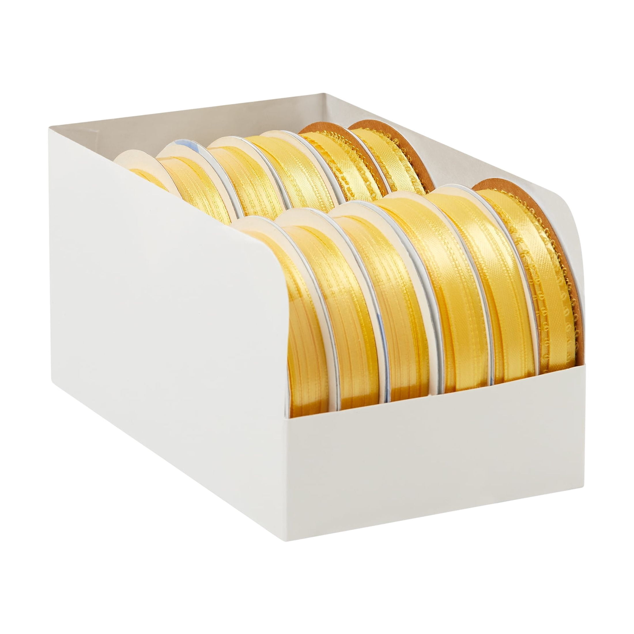 Offray Ribbon, Yellow Gold Narrow Double Faced Satin Polyester Ribbon