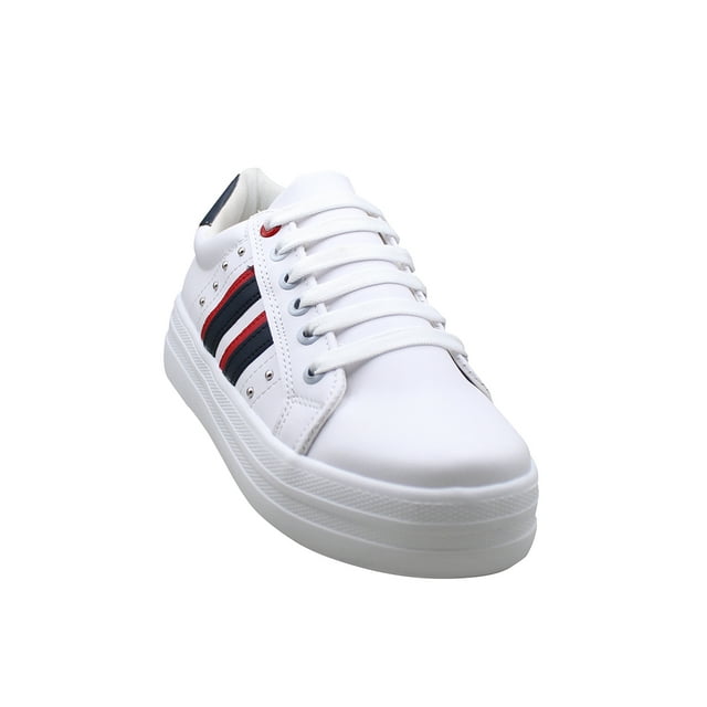 TENIS CASUAL DE MUJER BLANCO SINTETICO MARCA LEON 800