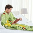thumbnail image 6 of Xecao Cute Dinosaurs Cartoon Print Pajamas Set Mens Pajamas Long Sleeve Loungewear Two-Piece Sleepwear Button-Down Pjs Set,2PJS-XX-Large, 6 of 7