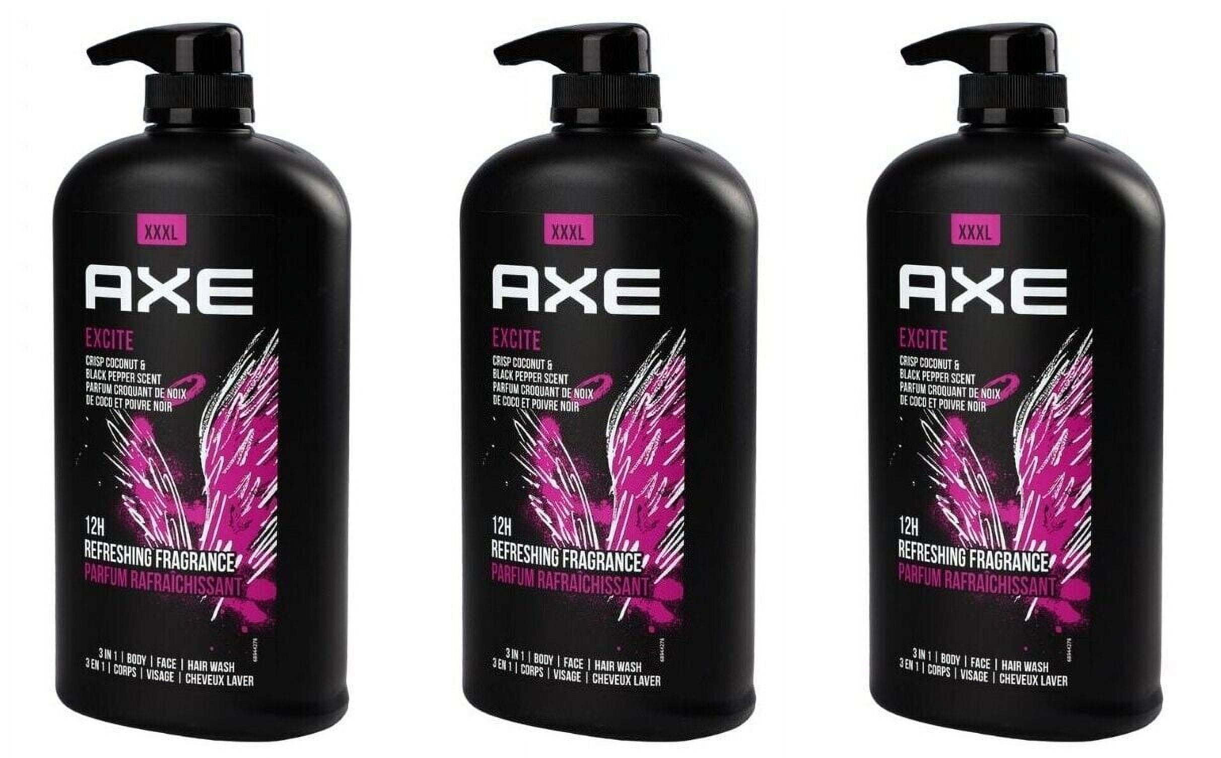 Angi Men's Liquid Body Wash Shower Gel Excite Crisp Coconut Black