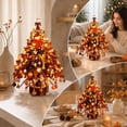 thumbnail image 6 of Aoznliie DIY Beaded Christmas Tree Kit, Maple Bead Kit Christmas Tree for Desk, 8x4 inch Tabletop Christmas Decor for Home Office, Orange, 6 of 7