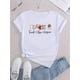 thumbnail image 2 of Women's T Shirts Summer Tops Simple Heart Graphic Shirts Sayings Short Sleeve Vacation Casual Blouse Thankful teeChic Teacher-Inspired Abstract Print Women's T-Shirt - Casual Crew Neck, Short Sleeve, 2 of 7