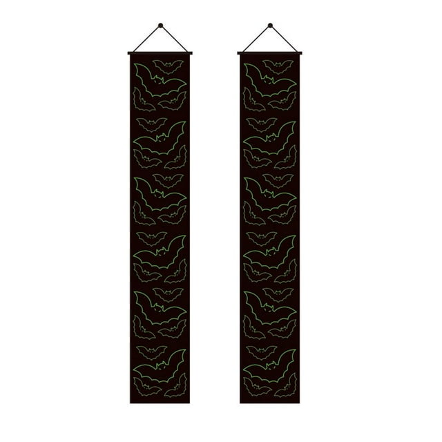 Halloween Luminous Sign Decor Reusable Halloween Porch Sign Banners Outdoor Decoration for Front Door Window Wall