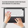 thumbnail image 3 of Keyboard for Long Nails, Tippy Type Keyboard Cover Long Nail Keyboard Cover Keyboard Bubbles Soft Silicone Comfortable Typing Raised Nail Typing Nail Cover for OS X Laptop, 3 of 7