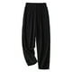 thumbnail image 2 of Pantalones cortos holgados de estilo retro para el verano, con diseño de abertura y cintura elástica., 2 of 8