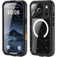 thumbnail image 1 of for iPhone 17 Pro Waterproof Case Compatible with MagSafe, Magnetic Waterproof Full Body IP68 Underwater Case Built-in Screen Protector Military Grade Shockproof Phone Cover with Lanyard, 1 of 7