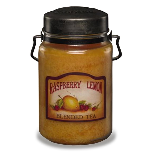 McCall’s Candles | Raspberry Lemon | 26 oz Scented Candle | USA-Poured | Classic Jar with Rustic Metal Lid & Handles | Tangy Raspberry & Citrus Fragrance