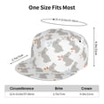 thumbnail image 6 of Haiem Gray Rabbit Classic Snapback Cap Flat Bill Hat Baseball Cap Adjustable Size Cotton Dad Hat, 6 of 9