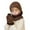 Coffee, variant on Unisex Boys Girls Children Aged 8 To 15 Years Old Winter Warm Suit Plus Thickened Knitted Hat Gloves Scarf 3 Piece Set