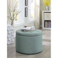 thumbnail image 1 of Convenience Concepts Designs4Comfort Ottoman Rond en Tissu Vert, 1 of 5