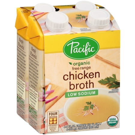 (2 Pack) Pacific Foods Low-Sodium Chicken Broth,
