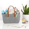 thumbnail image 2 of Sac à Langer pour Bébé en Feutre Spacieux et Élégant avec Multiples Poches, Sac de Rangement Réutilisable, Gris Foncé, 2 of 5