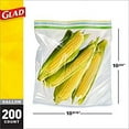 thumbnail image 2 of Glad Zipper Food Storage Plastic Bags - Gallon - 50 Count, 2 of 3