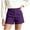 Purple, variant on Women's Chino Shorts Pull On High Waisted Inseam Soft Stretch Solid Color Summer Casual Shorts with Pockets Khaki XL(XL)