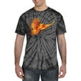 thumbnail image 2 of Wild Bobby, Mythical Fiery Phoenix, Pop Culture, Tie-Dye Tees, Spiral Black, Medium, 2 of 3