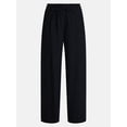 thumbnail image 5 of Time and Tru Women's Wide Leg Linen Blend Pants, Sizes XS-4X, 5 of 5