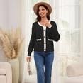 thumbnail image 4 of GYRATEDREAM Women's Long Sleeve Crewneck Button Down Sweaters Knit Cardigan Trendy Ladies Fall Clothes, 4 of 8