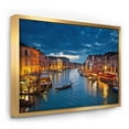 thumbnail image 5 of DESIGN ART Designart 'Grand Canal at Night Venice' Cityscape Photo Framed Canvas Print 20 in. wide x 12 in. high Black, 5 of 5