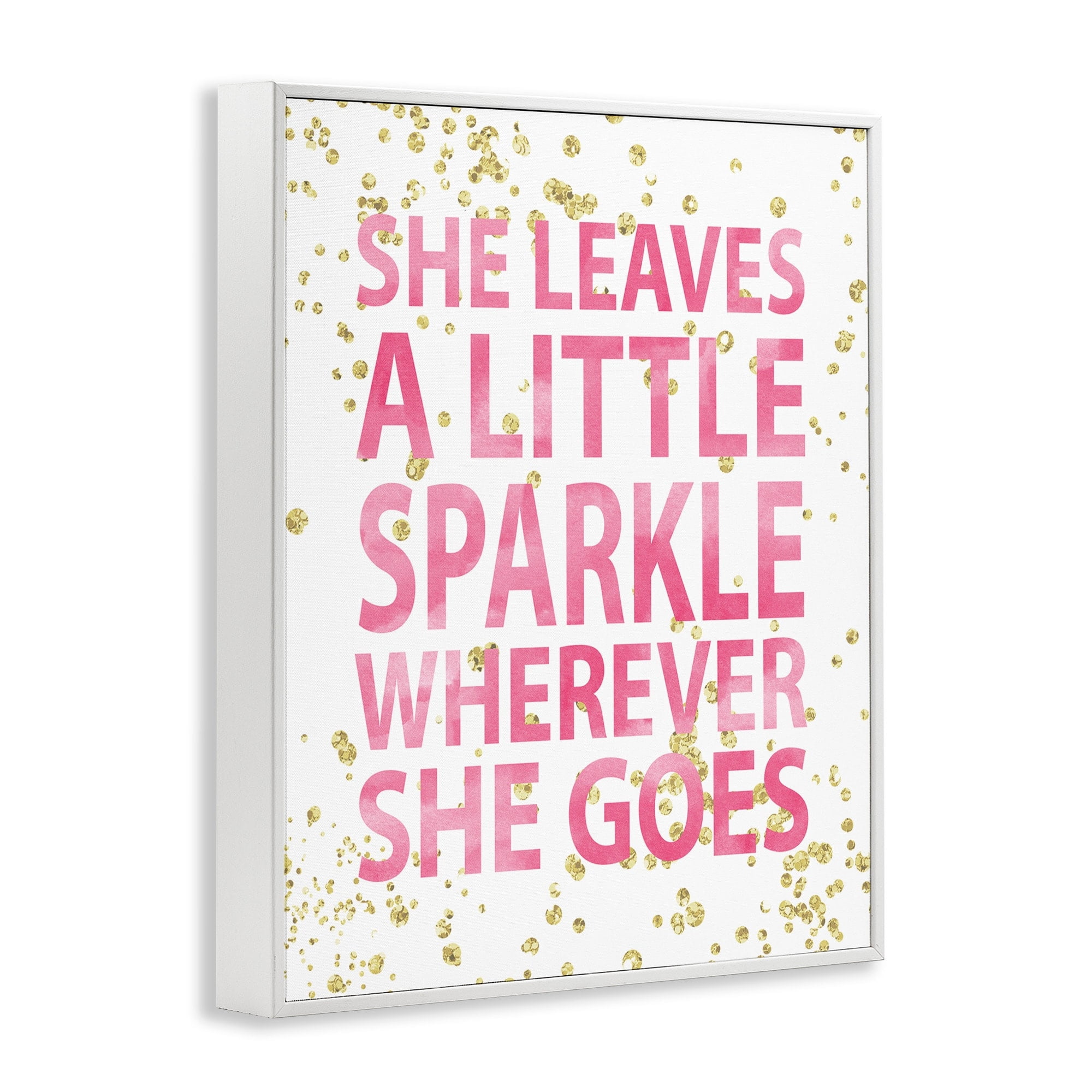 Stupell Industries She Leaves a Little Sparke Wall Plaque , 16 x 20,Design by Susan Newberry Designs