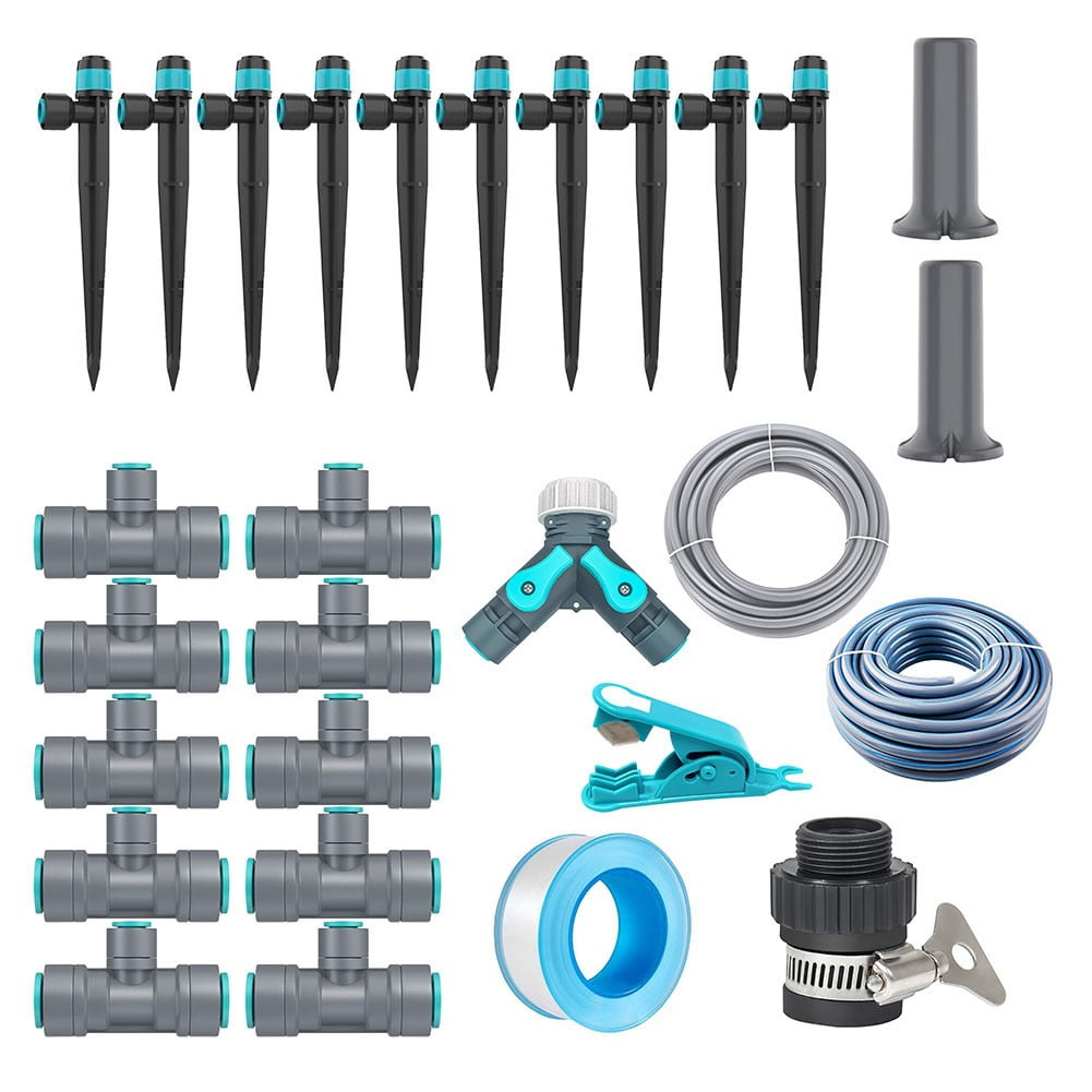 Effortless Drip Irrigation Kit with Quick-Connect System : Adjustable Nozzles