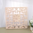 thumbnail image 2 of 1 Pce Coin Sculpté en Bois Onlay Carré Non Peint Applique Creuse Décorative pour Porte Lit (Style 2), 2 of 9